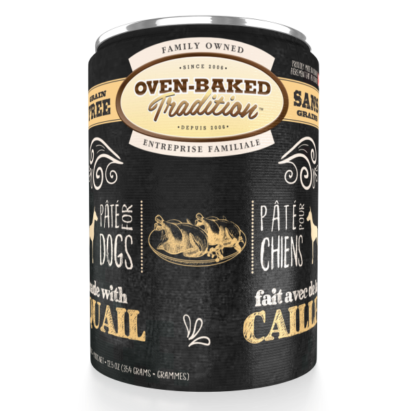 Oven-Baked Tradition Dog Adult Quail Pate 12.5 oz
