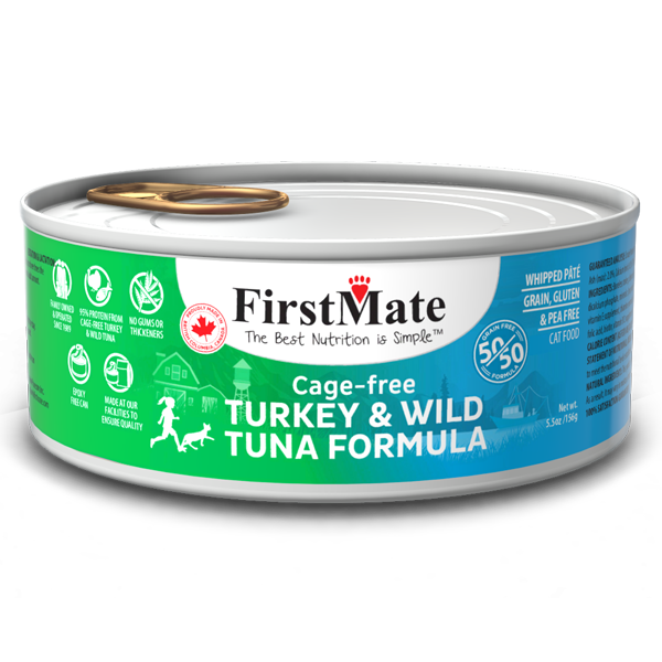 FirstMate Cat GF 50/50 Cage Free Turkey/Wild Tuna