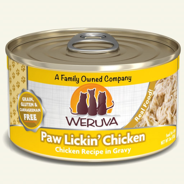 WERUVA CAN: "PAW LICKIN' CHICKEN" CHICKEN IN GRAVY RECIPE CAT