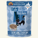 WERUVA CATS IN THE KITCHEN POUCH: "1 IF BY LAND, 2 IF BY SEA" TUNA, BEEF, & SALMON IN GRAVY RECIPE