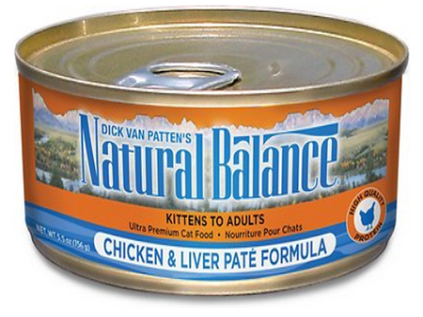 NATURAL BALANCE CAN: CHICKEN & LIVER PATE FORMULA CAT 5.5 OZ