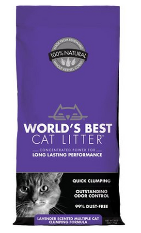 WORLD'S BEST CAT LITTER: LAVENDER SCENTED MULTIPLE CAT CLUMPING FORMULA