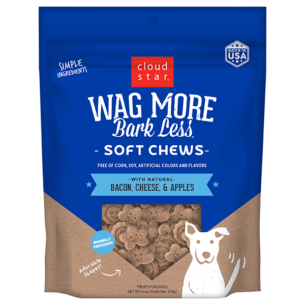 Cloud Star Wag More Bark Less Soft & Chewy - Bacon, Cheese, and Apple 6oz