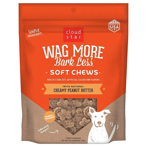 Cloud Star Wag More Bark Less Soft & Chewy - Creamy Peanut Butter 6oz