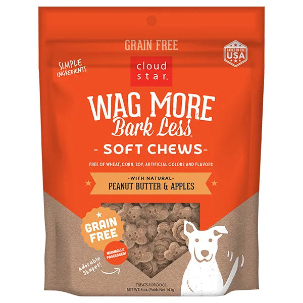 Cloud Star Wag More Bark Less Soft & Chewy - Peanut Butter & Apples 5oz