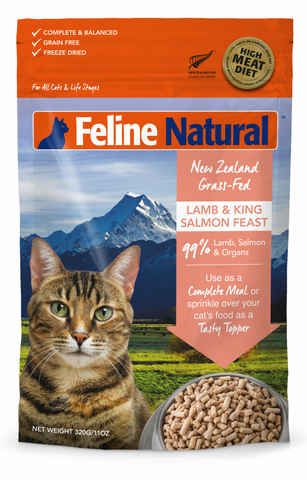 FELINE NATURAL LAMB & SALMON FEAST FREEZE-DRIED RAW CAT FOOD